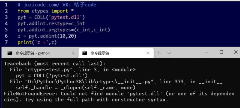 python-cytpes-dll-filenotfounderror-could-not-find-module